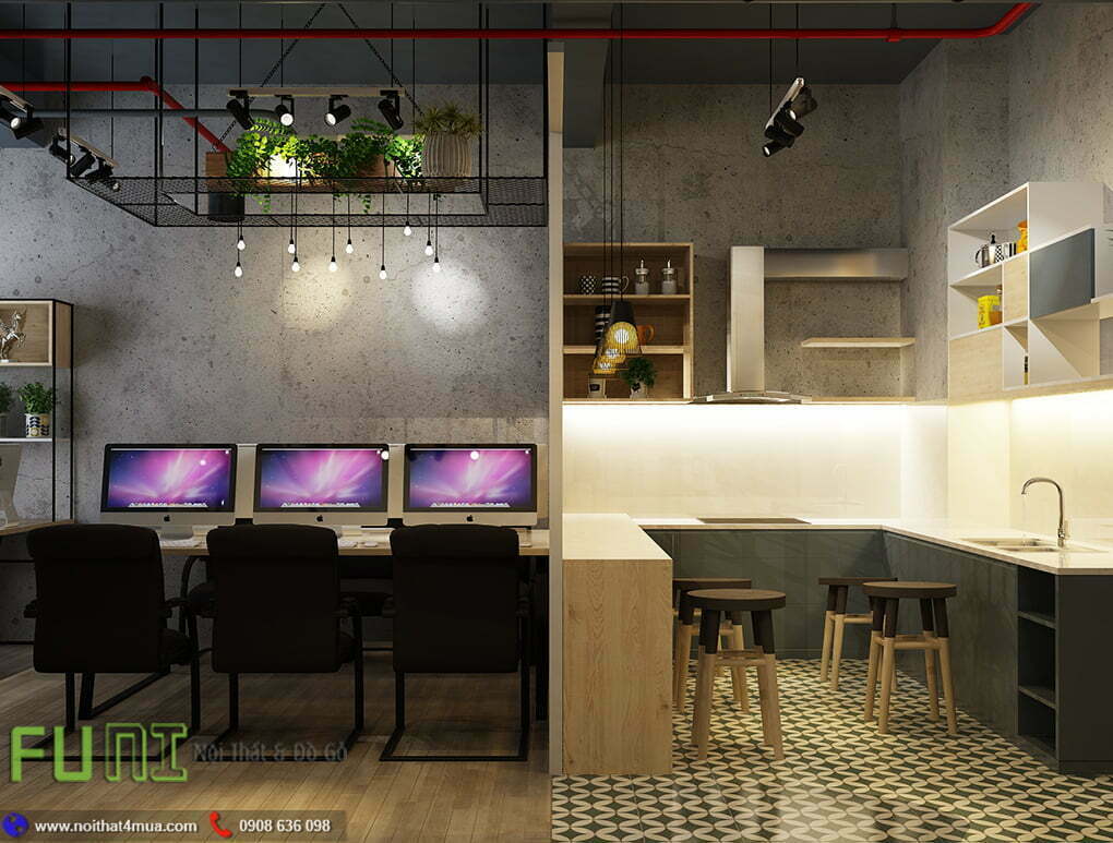Thiết kế văn phòng có góc cafe cho nhân viên đẹp Thiết kế văn phòng có góc cafe cho nhân viên đẹp