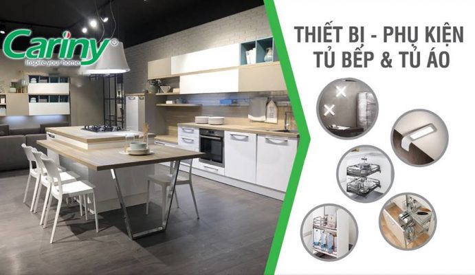 Phụ kiện tủ bếp cao cấp cariny cho nhà bếp hiện đại