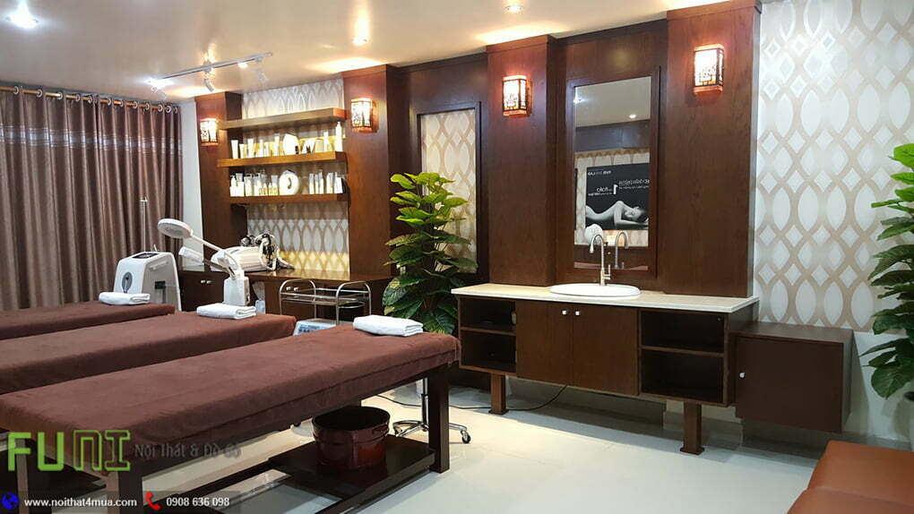 Giường massage chuyên dụng chân gỗ tự nhiên