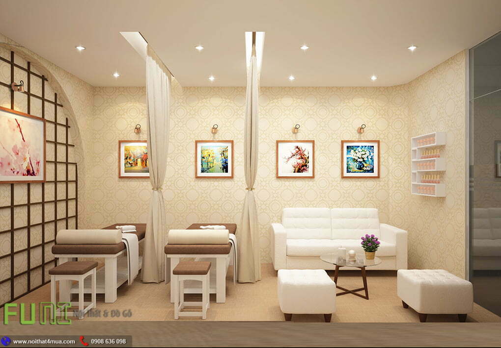 Mẫu giường massage dành cho thiết kế spa tại nhà