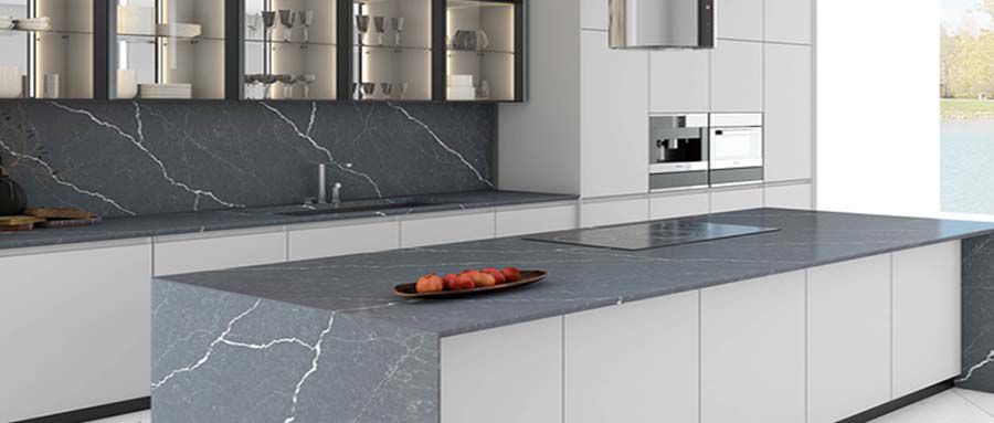 Mẫu đá nhân tạo gốc thạch anh ốp bếp