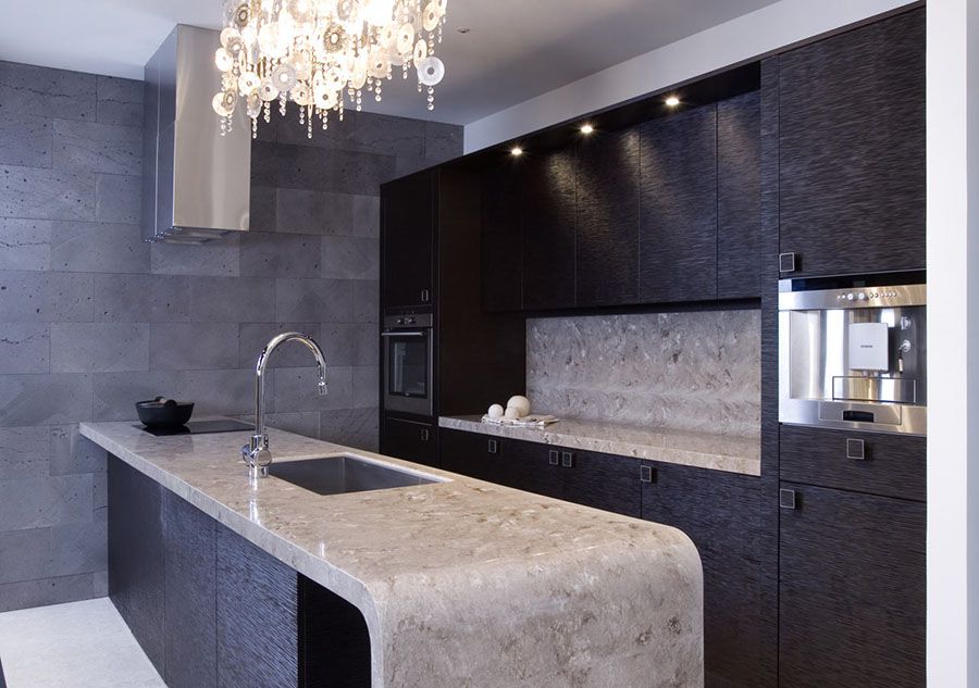 Mẫu đá nhân tạo gốc thạch anh ốp bếp