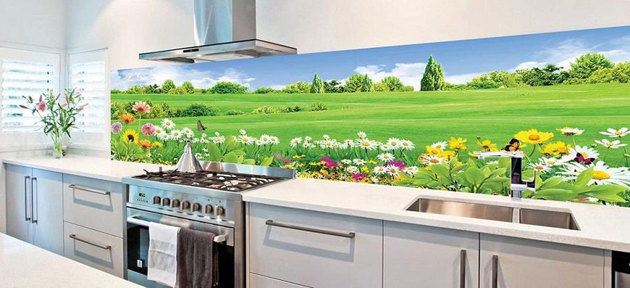 30+ Mẫu kính ốp bếp 3D, kính màu ốp bếp đẹp đa màu sắc 59 Mẫu kính ốp bếp 3D đẹp