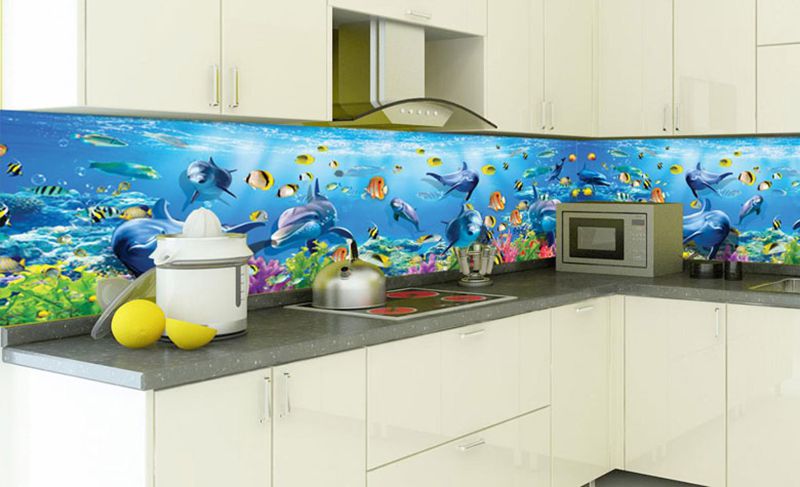 30+ Mẫu kính ốp bếp 3D, kính màu ốp bếp đẹp đa màu sắc 60 Mẫu kính ốp bếp 3D đẹp