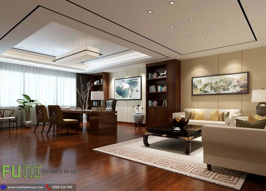 Mẫu nội thất văn phòng giám đốc rộng rãi hiện đại Mẫu nội thất văn phòng giám đốc rộng rãi hiện đại