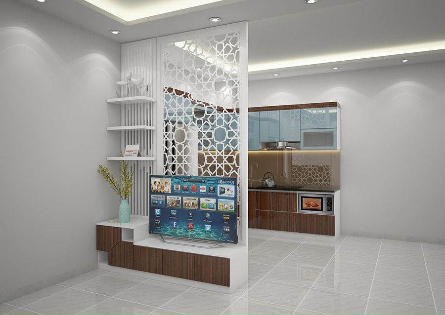 Vách ngăn phòng khách bằng nhựa