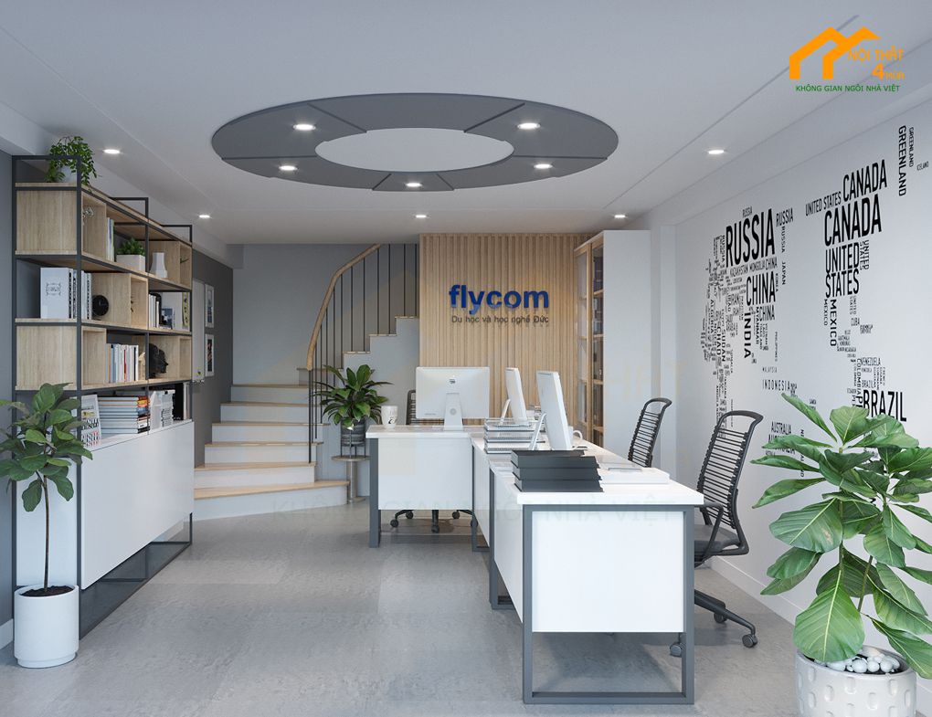 Chọn màu sắc tươi sáng cho văn phòng 30m2