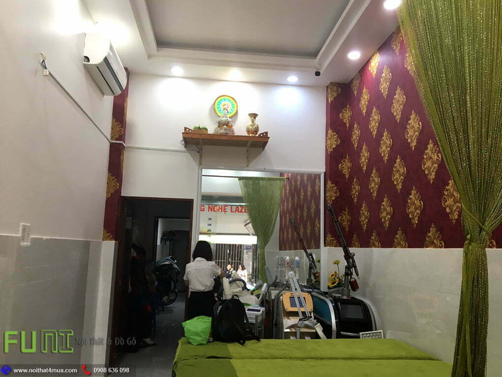 Mặt bằng quầy lễ tân spa trước khi thi công Mặt bằng quầy lễ tân spa trước khi thi công