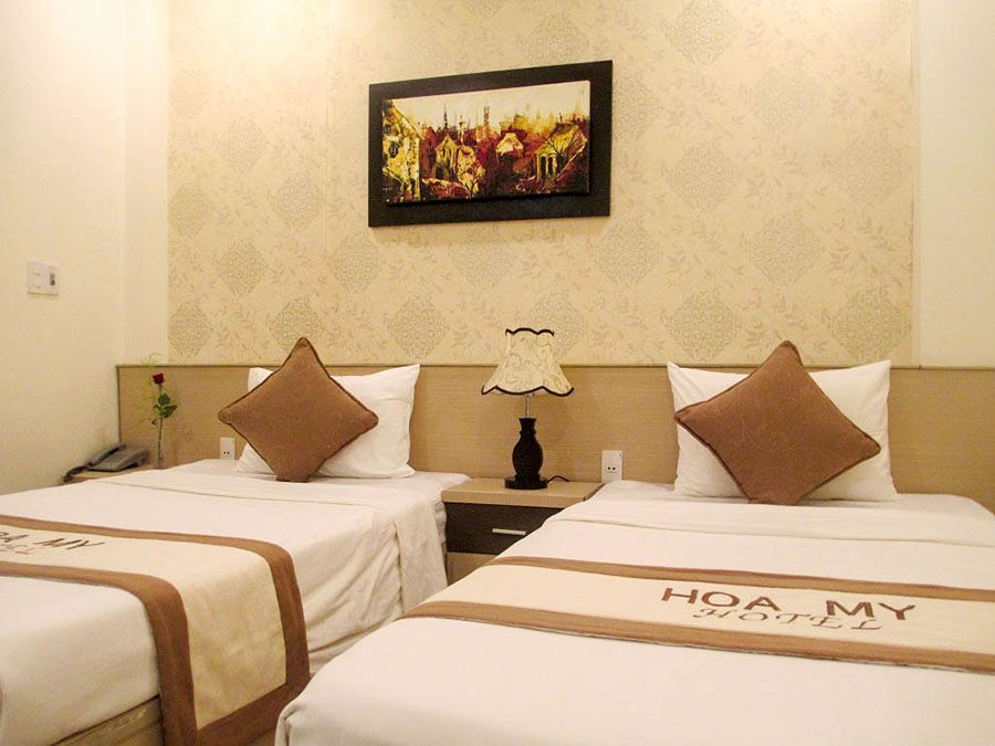 Mẫu thiết kế nội thất phòng ngủ khách sạn mini, 3, 4, 5 sao đẹp nhất 9 Mẫu phòng ngủ khách sạn mini 2 giường đơn