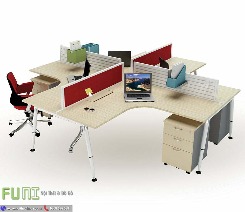 Thiết kế bộ bàn ghế văn phòng 3 người đẹp Thiết kế bộ bàn ghế văn phòng 3 người đẹp