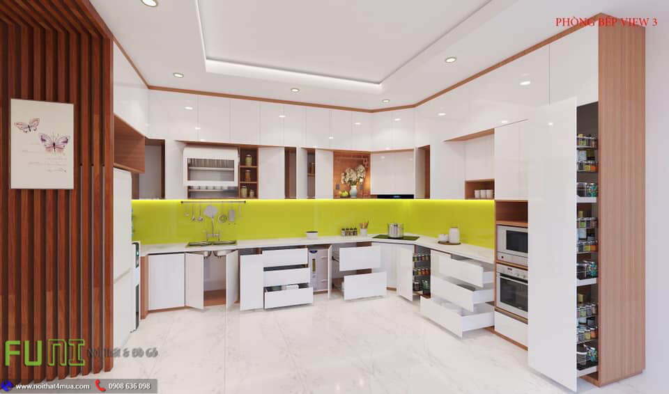 Thiết kế phòng bếp biệt thự view 3 Thiết kế phòng bếp biệt thự view 3