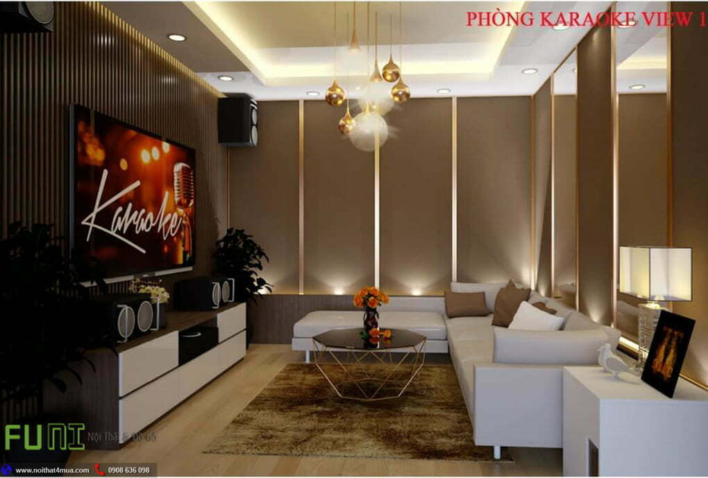 Thiết kế phòng karaok biệt thự đẹp view 1