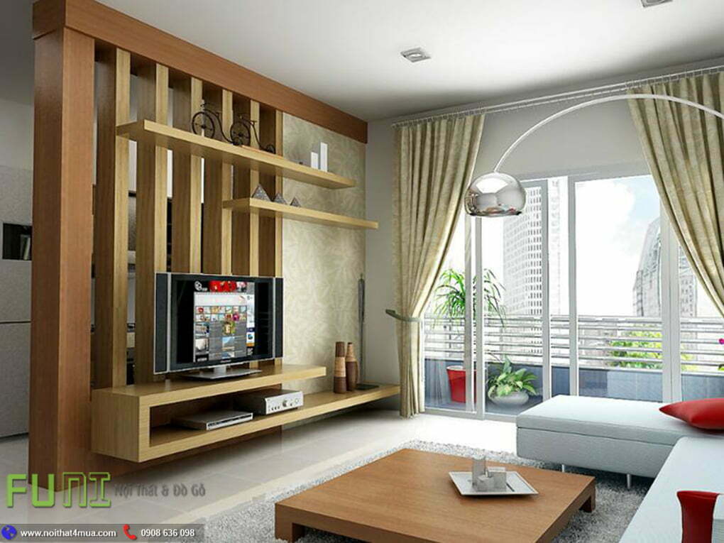 Thiết kế phòng khách vách ngăn đẹp Thiết kế phòng khách vách ngăn đẹp