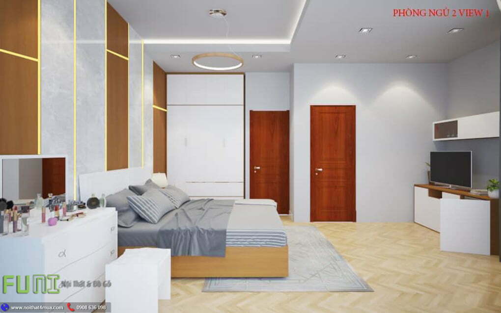 Thiết kế phòng ngủ 2 biệt thự view 1 Thiết kế phòng ngủ 2 biệt thự view 1