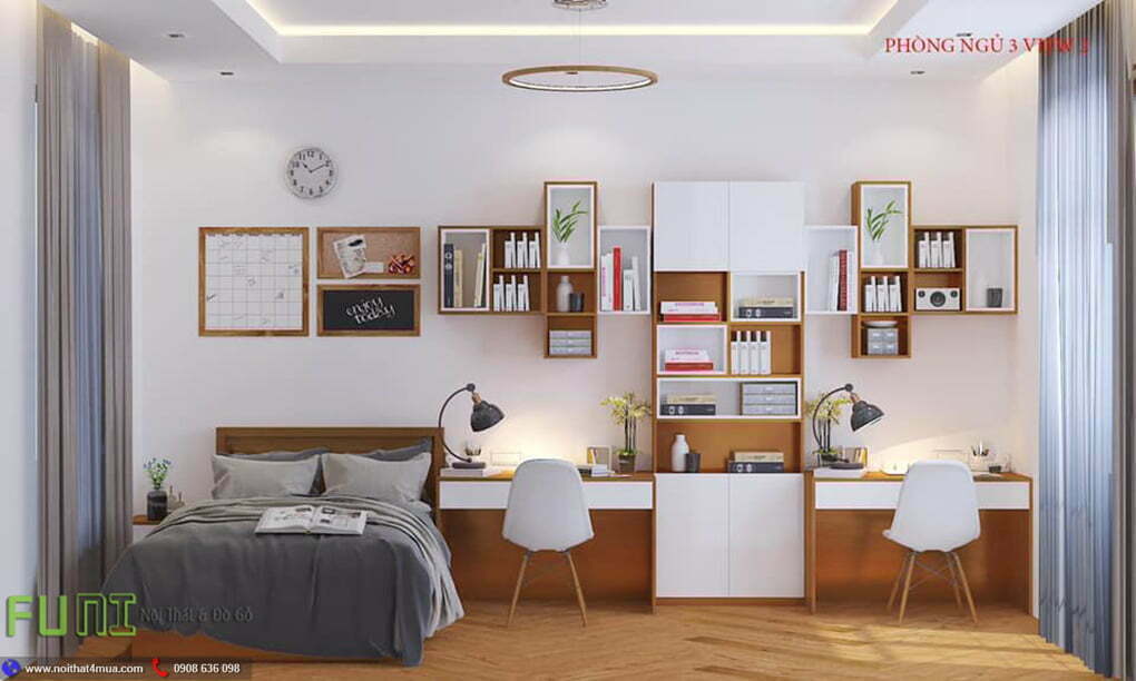 Thiết kế phòng ngủ 3 biệt thự bình dương view 1 Thiết kế phòng ngủ 3 biệt thự bình dương view 1