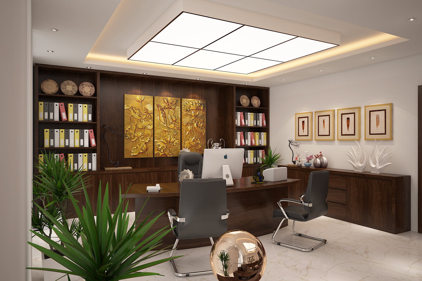 Thiết kế văn phòng đẹp cho phòng lãnh đạo