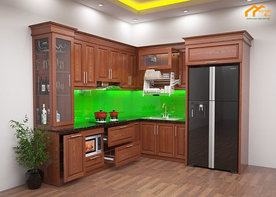 30+ Mẫu kính ốp bếp 3D, kính màu ốp bếp đẹp đa màu sắc 20 Mẫu kính ốp bếp đẹp màu xanh