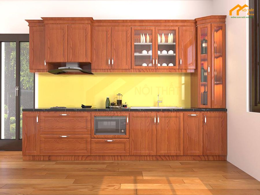 30+ Mẫu kính ốp bếp 3D, kính màu ốp bếp đẹp đa màu sắc 32 Mẫu kính ốp bếp màu vàng