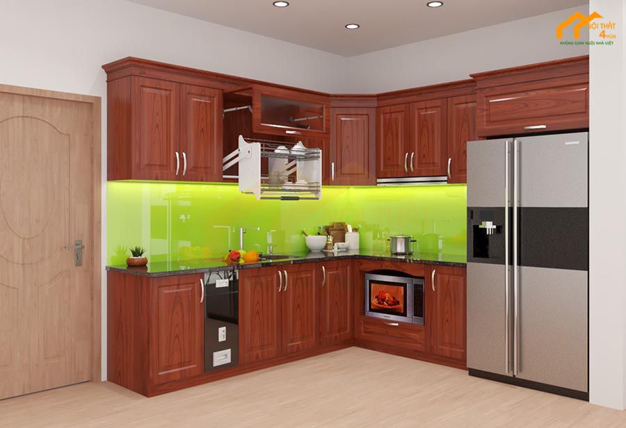 30+ Mẫu kính ốp bếp 3D, kính màu ốp bếp đẹp đa màu sắc 37 Mẫu kính ốp bếp đẹp màu xanh