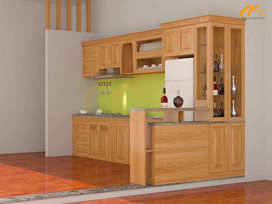 30+ Mẫu kính ốp bếp 3D, kính màu ốp bếp đẹp đa màu sắc 43 Mẫu kính ốp bếp đẹp màu xanh