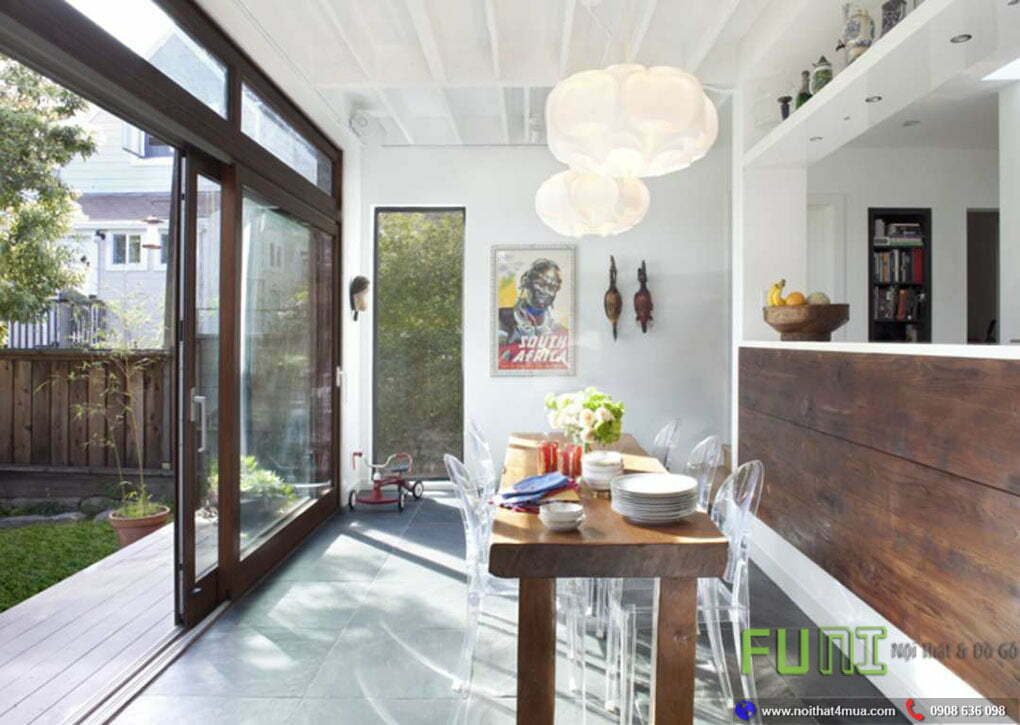 Chọn nội thất trong suốt trong thiết kế nhà phố Chọn nội thất trong suốt