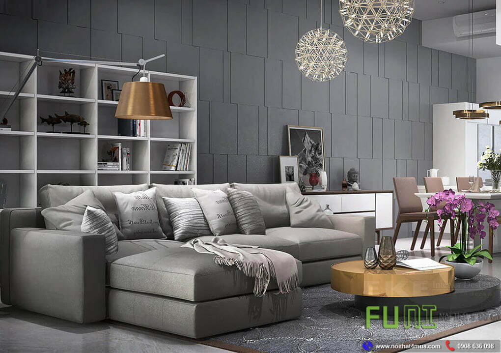 Mẫu sofa góc phòng khách hiện đại Mẫu sofa góc phòng khách hiện đại