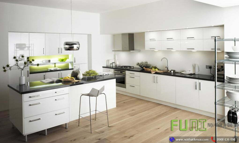 Mẫu tủ bếp nhựa picomat đẹp Mẫu tủ bếp nhựa picomat đẹp