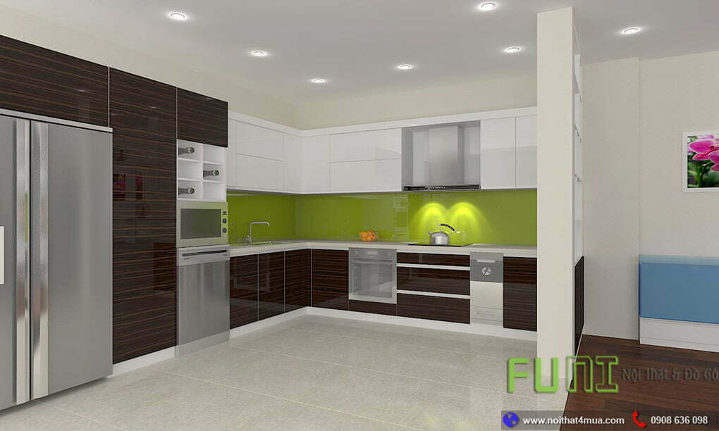 Tủ bếp đẹp dành cho căn bếp xinh