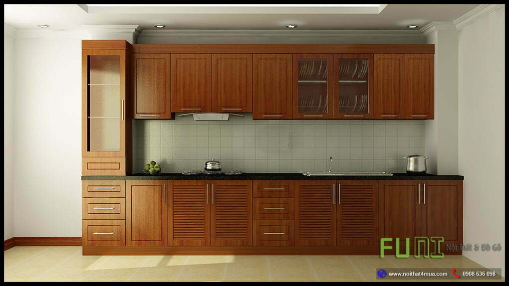 Thiết kế tủ gỗ lát dẹp sang trọng
