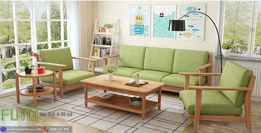 Bộ bàn ghế sofa phòng khách làm bằng khung gỗ tự nhiên đẹp Bộ bàn ghế sofa phòng khách làm bằng khung gỗ tự nhiên đẹp