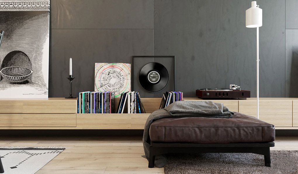 Cách chọn mẫu kệ tivi phòng khách căn hộ chung cư đẹp 31 Kệ tivi treo cho chung cư