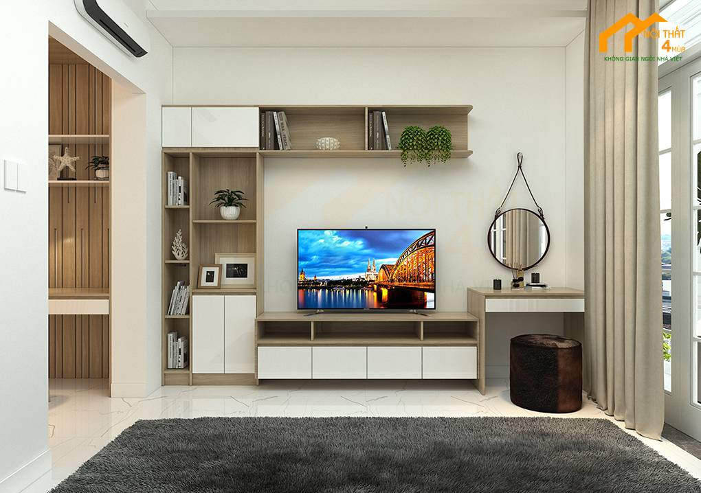 Cách chọn mẫu kệ tivi phòng khách căn hộ chung cư đẹp 29 Mẫu kệ tivi chung cư đẹp