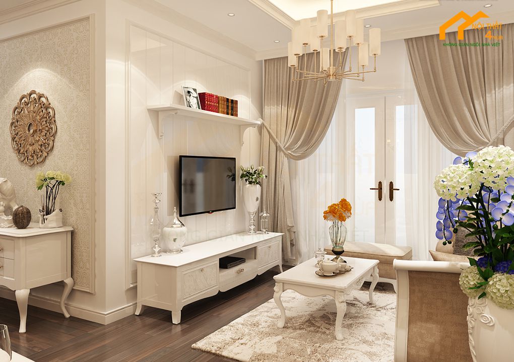 Cách chọn mẫu kệ tivi phòng khách căn hộ chung cư đẹp 13 Mẫu kệ tivi chung cư đẹp