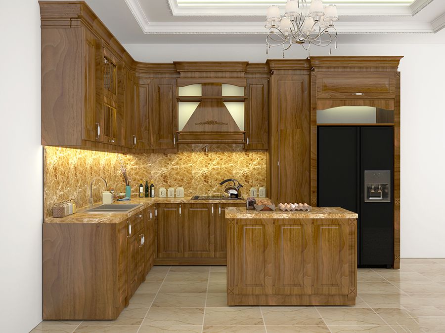 10+ Mẫu tủ bếp gỗ Lát đẹp - Sự lựa chọn mới cho không gian bếp 5 Mẫu tủ bếp gỗ lát đẹp sang trọng