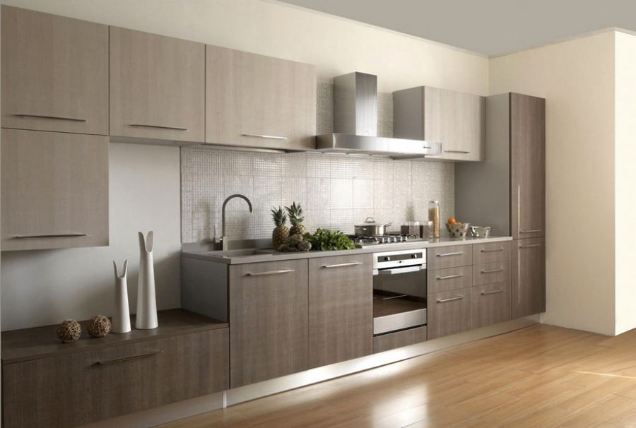 Mẫu tủ bếp inox cánh Laminate chống xước