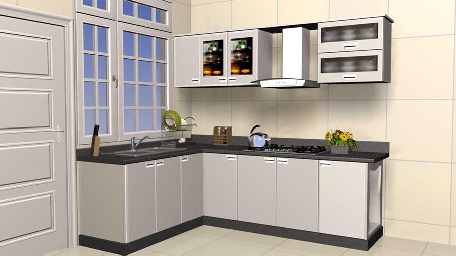 Mẫu tủ bếp inox 304 sơn tĩnh điện