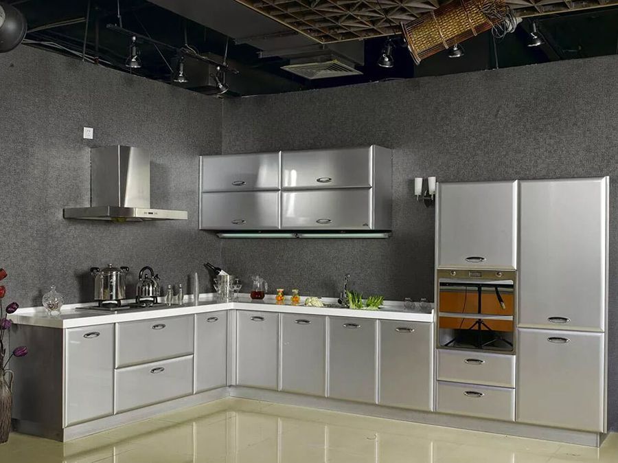 Mẫu tủ bếp inox 304 sơn tĩnh điện