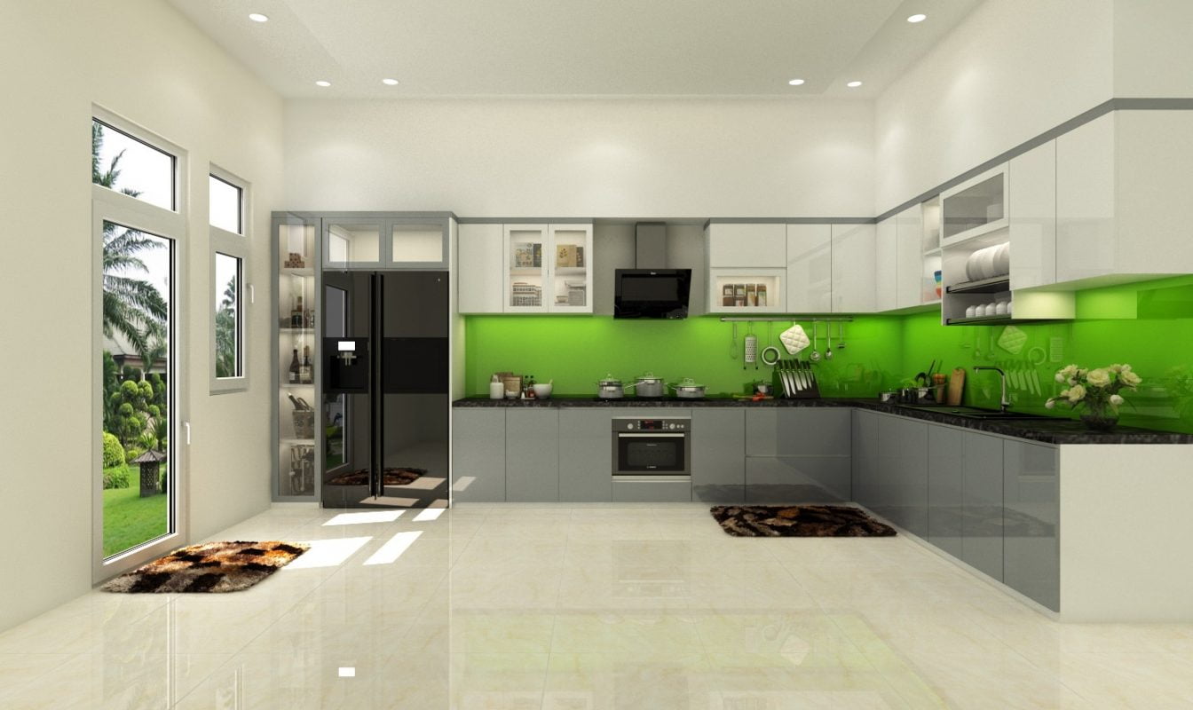 Mẫu nhà bếp đẹp acrylic an cường Mẫu nhà bếp đẹp acrylic an cường