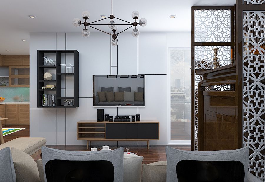 Cách chọn mẫu kệ tivi phòng khách căn hộ chung cư đẹp 15 Mẫu kệ tivi chung cư đẹp