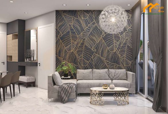 Mẫu sofa phòng khách chung cư 55m2