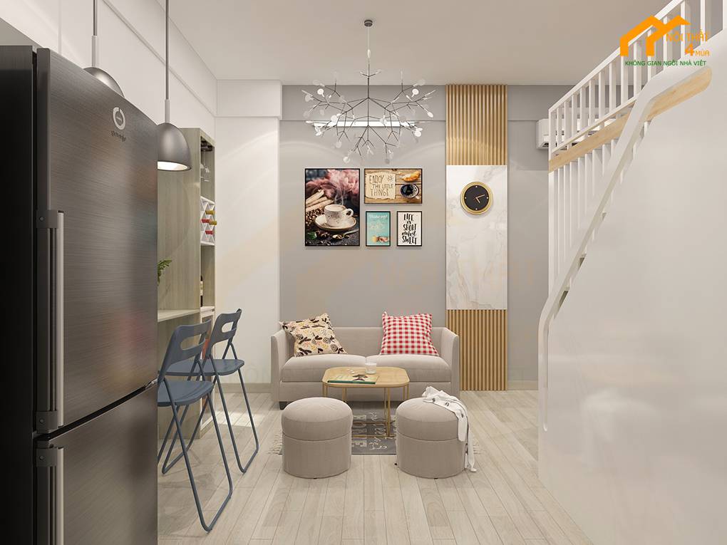 30+ Mẫu Sofa phòng khách chung cư nhỏ đẹp giá tốt 13 Mẫu sofa gỗ chung cư 30m2 đẹp