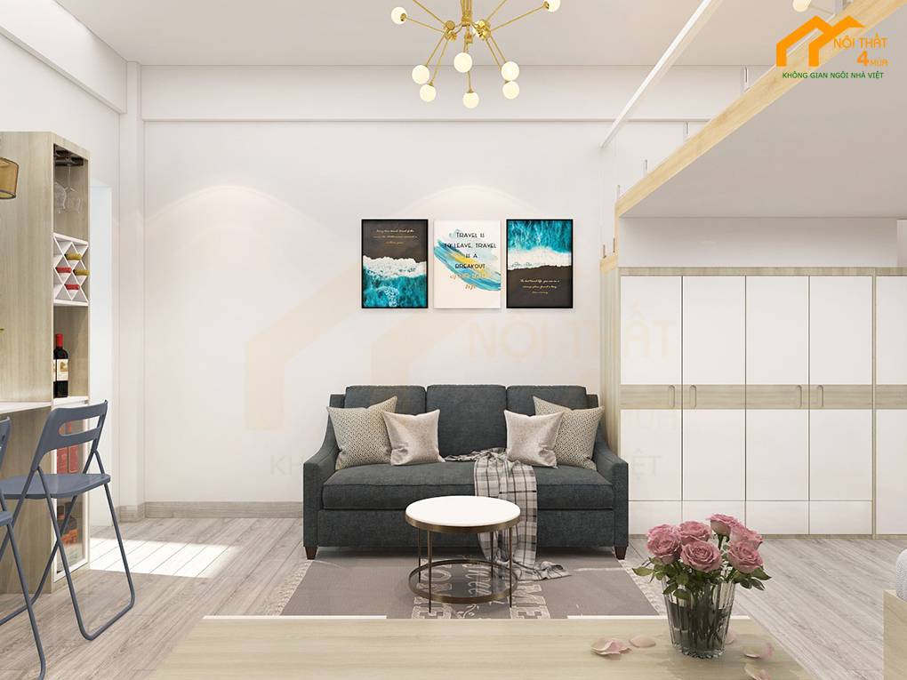 30+ Mẫu Sofa phòng khách chung cư nhỏ đẹp giá tốt 12 Mẫu sofa gỗ chung cư 30m2 đẹp
