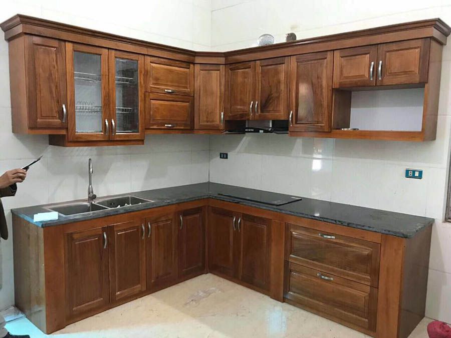 10+ Mẫu tủ bếp gỗ Lát đẹp - Sự lựa chọn mới cho không gian bếp 21 Mẫu tủ bếp gỗ lát đẹp sang trọng