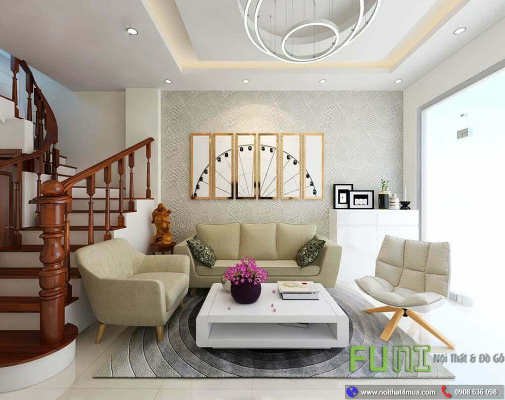 Thiết kế nội thất phòng khách nhà phố đẹp