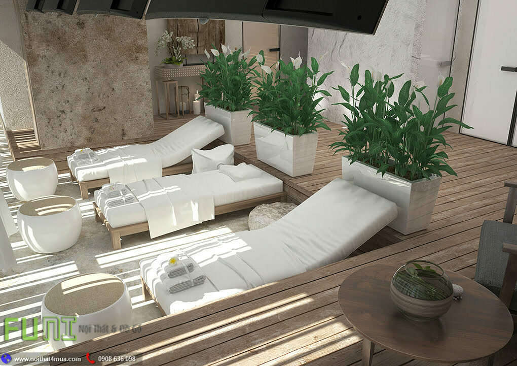 Thiết kế nội thất spa 60m2 thoáng mát Thiết kế nội thất spa 60m2 thoáng mát
