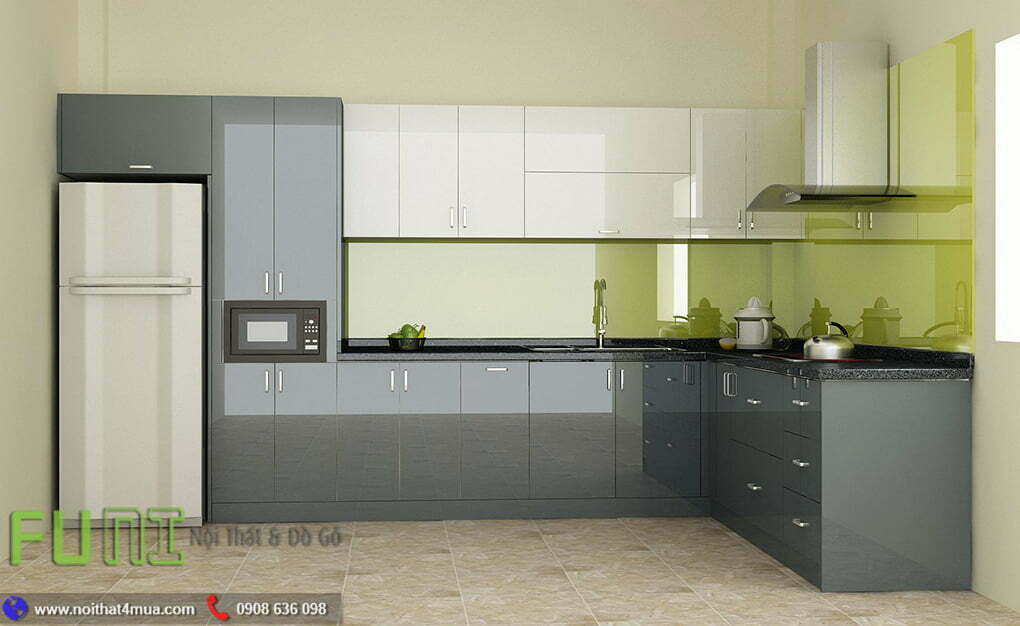 tủ bếp acrylic bóng gương an cường tủ bếp acrylic bóng gương an cường