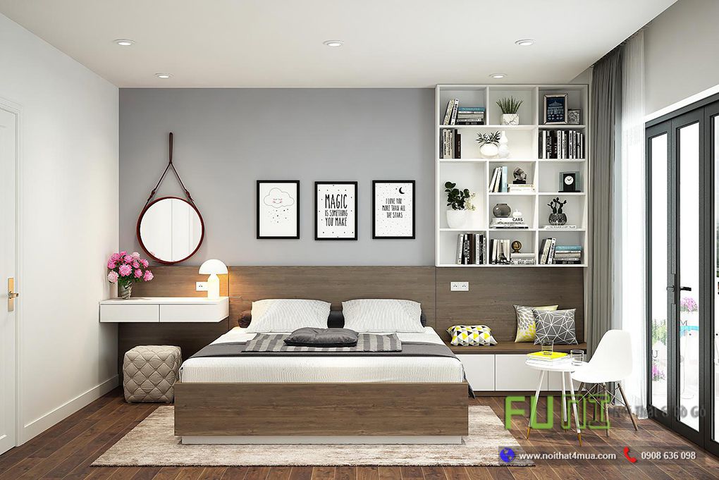 Mẫu thiết kế phòng ngủ với nội thất hiện đại Mẫu thiết kế phòng ngủ với nội thất hiện đại