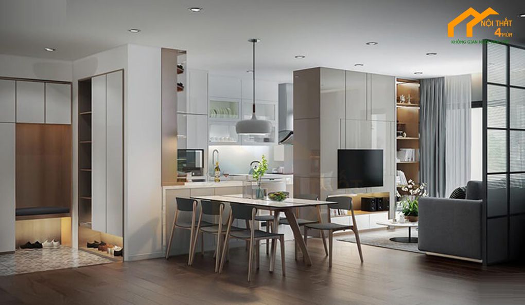 5 Mẫu thiết kế nội thất chung cư 45m2 đẹp và tiện nghi 6 Lựa chọn đồ nội thất tối giản, đa chức năng