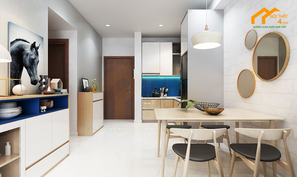 5 Mẫu thiết kế nội thất chung cư 45m2 đẹp và tiện nghi 3 Lựa chọn những gam màu sáng cho căn hộ 45m2