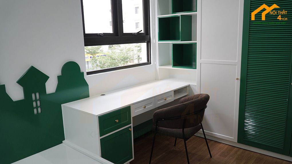 Thi công phòng ngủ bé trai căn hộ đẹp